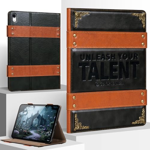 FTSOLSOH for Ipad(A16) 11th Gen Case 11 inch 2025 and Ipad 10th Gen 10.9 inch 2022 Leather Protection Cover Shell with Auto Sleep/Wake,Adjustable Stand,Magnetic Buckle Closure.Dark Green