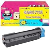 45807115 Toner Cartridge Compatible for Okidata OKI ES5162 ES5162LP MFP ES5112 Printers, Clear Text, Vibrant Colour, Easy Installation, with Chip, 4000 Pages (1 Pack Black)