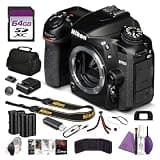 Nikon D7500 DSLR Camera Body 20.9MP 4K Video Tilting Touchscreen WiFi Bluetooth Bundle with Replacement Battery + Camera Bag + Cleaning Kit + Flexible Vlogging Tripod + 64GB Memory Card + More