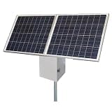 RPS12/24-100-200 RemotePro 12/24V 25W Cont Pwr Solar Pwr Sys, 200W Panel, 12/24V 1200Wh Batt, 20A PWM Sol Ctrl, 2-4" Pole/Wall Mt Pwdr Coat AL Lock Encl + SideofPole Mt, PowerVent