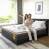 NOFFA Full Mattress 12 Inch Hybrid Mattresses Full Size, Medium Firm, 100 Night Trial, CertiPUR-US Certified, Zoned Support, Pressure Relief, Edge Reinforcement