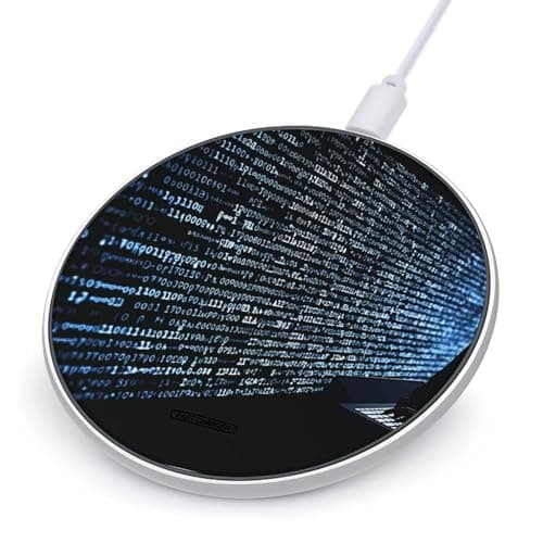 Programmer Programming Code Wireless Charger 10W Fast Charging Pad Anti-Slip Qi Certified Wireless Charging Pad Charging Station Portable Phone Charger for All Wireless Charging Smartphone