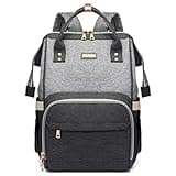 GAIVP Diaper Bag Backpack for Women, Baby Bags for Girls,Diaper Bag with Changing Pad, and Insulated Pockets (Dark Grey +Light Grey)
