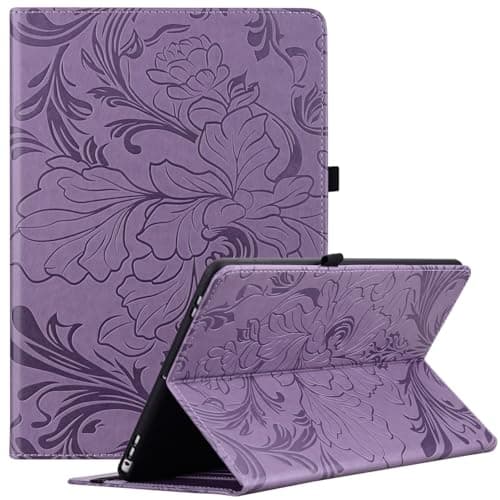 ALILANG Case for Samsung Galaxy Tab A7 10.4-Inch 2022/2020 (SM-T500/ T503/ T505/ T507/T509), Multi-Angle Viewing Protective Tablet Cover with Folding Stand & Pencil Holder -Light Purple