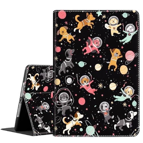 Case for iPad Air 11-inch M2 (2024) 6th Gen, for iPad Air 5th Gen (2022) / iPad Air 4th Gen (2020) 10.9 Inch, Durable Shockproof Protective Cover, Space Dog Cute Animal