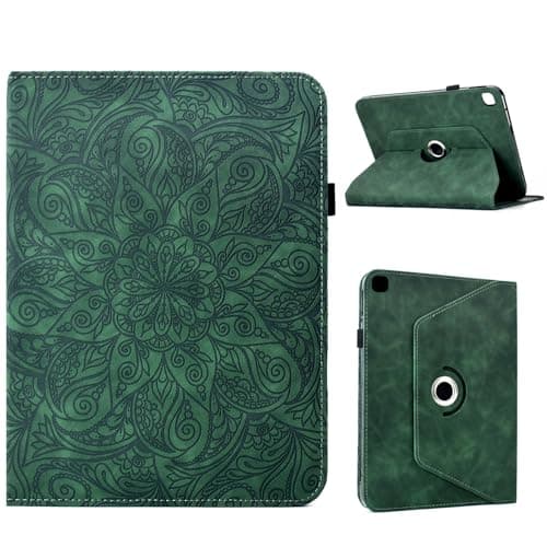YBFJCE Rotating Case for Samsung Galaxy Tab S6 Lite 10.4 inch 2024/2022/2020-360 Degree Rotating PU Leather Folio Stand Cover with Pencil Holder, Green