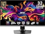 msi MPG 321URX QD-OLED, 32" 4K UHD Quantum Dot OLED Gaming Monitor, 3840 x 2160, 0.03ms, 240Hz, True Black HDR 400, 90W USB Type C, HDMI, DP Port