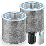 HP102 Replacement Filter Compatible with Shark HP102 HP102PET, HC452,HP132, HP152, HC450, HC451, HC455 Air Prurifier, for 99.97% of Particles, Part #HE1FKPET, HE1FKBAS, 2 Pack