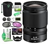 Nikon NIKKOR Z 24-105mm Full-Frame Lens, Versatile Everyday Zoom for Nikon Z Mirrorless Cameras Bundle