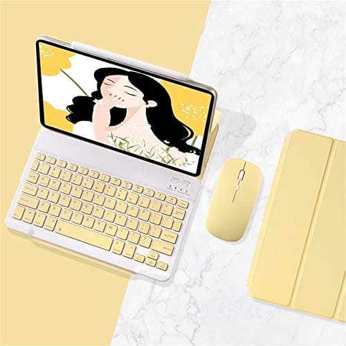 Keyboard case with Mouse for iPad Pro12.9 2021 5th Generation,Double-Sided Magnetic adsorption/Detachable Bluetooth Keyboard for iPadPro12.9 2020 (iPadPro12.9(2021/2020), Yellow)