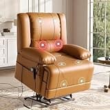Dual Motor Power Lift Recliner Chair for Elderly, Luxury Electric Recliner Sofa with Massage and Heat, Infinite Position Zero Gravity Recliner with USB Charging Port, Remote Control Power Chair