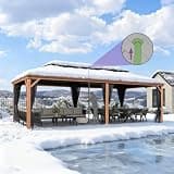 PURPLE LEAF Gazebo Snow Support Pole, Adjustable Roof Support 7.3-10.4FT