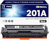 Nildoa 201A Black Toner Cartridge Replacement for HP 201A CF400A Color Pro M252dw M252n; Color Pro MFP M277c6 M277dw M277n Printer Ink 1 Pack