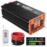5000 Watt Power Inverter 12V DC to 120V/110V AC for Vehicles RV, Truck, Solar, Home, Off-Grid Car Converter Surge 10000W with 4 AC Outlet, 2 USB-A Port, 200ft Remote Control and 3 AC Terminal Blocks