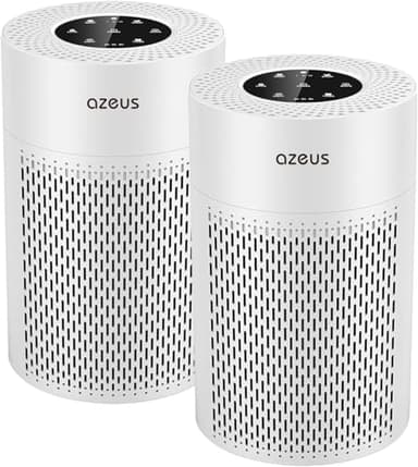 AZEUS HEPA Air Purifier 2-Pack for Home & Office, Compact Air Cleaner with HEPA Filtration, Quiet Operation Air Circulation Units for Bedroom, Living Room & Desk Use