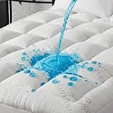 Ubauba 100% Waterproof Full Size Mattress Topper, Viscose Made from Bamboo Pillow Top Mattress Protector for Back Pain Relief, Breathable Cooling Mattress Pad for Hot Sleeper, 8-21 Inch Deep Pocket