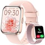 Smart Watches for Women, 1.8" Touch Screen Fitness Tracker for Android & iPhone, Answer/Make Calls, Alexa Built-in, Heart Rate/Sleep/SpO2 Monitor Smartwatch, IP68 Waterproof 101+ Sport Modes, 2 Bands