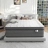 Ruoysun King Size Mattress, 12 Inch Medium Firm Hybrid King Mattress in a Box, Strong Edge Support, Motion Isolation, with 7-Zones Pocket Springs, Fiberglass-Free, Pressure Relief, CertiPUR-US