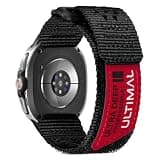 ULTIMAL Watch Band Compatible with Samsung Galaxy Watch 8 40 44mm/ Watch 8 Classic 46mm, Nylon Sport Breathable Replacement Strap for Men Women (Black)