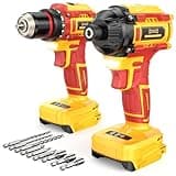 Cordless Brushless Drill Driver and Impact Driver Combo Kit Compatible with DeWalt 20V Battery(Tool Only), DIYtoolifz Brushless Power Tool Combo Set, High Torque, Compact Lightweight, 9 Bits