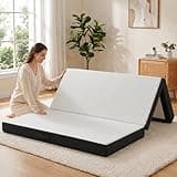 HOMCOM Trifold Mattress, 6 Inch Memory Foam Foldable Mattress, Queen Portable Folding Floor Bed with Washable Cover, Cooling Gel Topper for Guest, Camping, RV, Travel, Yoga, Made in USA 80" x 60" x 6"