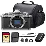 Nikon Zfc Mirrorless Camera Silver with 20.9MP APS-C Sensor, 4K Video, Vari-Angle Touchscreen, Wi-Fi, Eye Detection AF for Vlogging and Photography Bundle with Bag + 64GB Memory Card