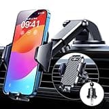 VANMASS Car Dashboard Phone Holder Universal Powerful Suction Cup Mount, Dash Windshield Air Vent Truck Stand Compatible with All Phones Black