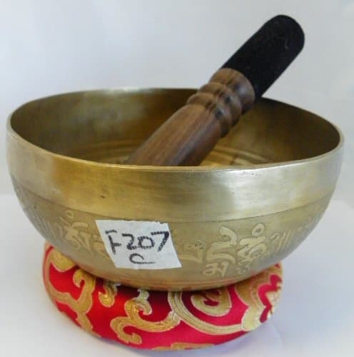 F207 5.75" Energetic Root 'C' Chakra Healing Tibetan Singing Bowl Made in Nepal