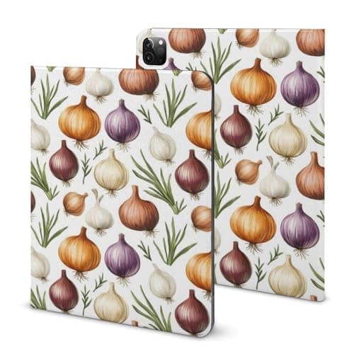 Compatible with iPad Pro 11 Inch Case 1st/2nd/3rd/4th Generation (2018-2021/2020/2022), Onion Print Slim Pro Cover 11 Inch for Auto Wake/Sleep with Pencil Holder and Stand
