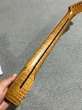 Reverse head Roasted Maple electric guitar neck Ebony Fretboard inlay 22 frets