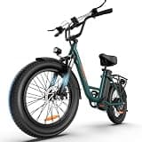 URLIFE 20" Fat Tire Electric Bike for Adult, 80-Mile Range, 48V 13AH, 7-Speed, Front Suspension All-Terrain E-Bike for Commute & Adventure (Green)