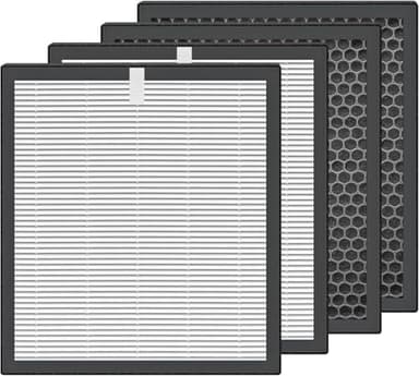 AWO 4 PACK Replacement Air Filter Compatible with Purairia ZWN-132 Air Purifier,3-IN-1 Filtration Activated Carbon H13 True HEPA Filter