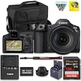Canon EOS R5 Mark II Mirrorless Camera with RF24-105mm F4 L is USM Lens, Full-Frame Back-Illuminated Sensor, 45MP, 8K Video, Photography and Video, Hybrid Camera + 128GB Card + Camera Case