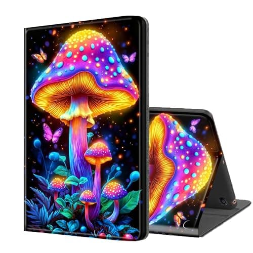 ETLKJVBL for Fire Max 11 Tablet Case(13th Generation,2023 Release), Auto Sleep/Wake, Neon Mushrooms and Butterfly Multiple Angles Viewing Folio Stand Case for Amazon Fire Max 11 Tablet