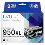 950XL Black Ink Cartridges Compatible for HP 950 XL Ink Replacement High Yield Use with OfficeJet Pro 8600 8610 8615 8620 8625 8630 8640 8660 8100 8110 Printers (Black, 2 Pack)