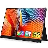 VILVA Portable-Monitor-for-Lapto - 15.6'' 1080P FHD IPS Display USB-C HDMI Portable Monitor for Laptop with Cover and Speakers External Monitor for Laptop/PC/Mac/Phone/Xbox Switch/PS4/