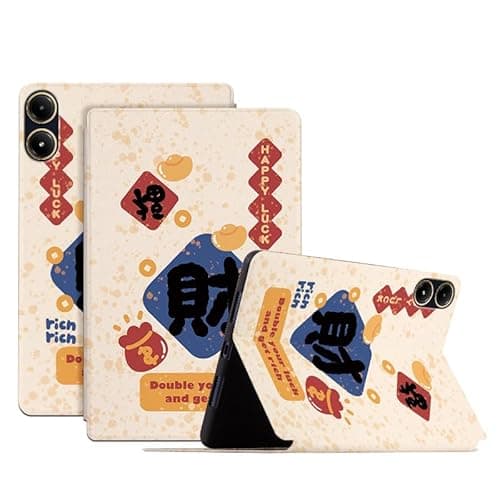 Compatible with/Replacement for Xiaomi Redmi Pad Pro/Poco Pad 12.1 Inch 2024 PU Leather Flip Stand Magnetic Wallet Cute Painting Case LSXQPB (6)