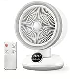 EXNOS 2-in-1 Fan Heater Combo, 1500W, Thermostat & 60° Oscillation