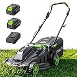 STEELITE 40V 17" Cordless Electric Lawn Mower with Brushless Motor, 6-Position Height Adjustment, 2-in-1 Bagging Mulching, 2PCS 4.0Ah Batteries & Charger Included