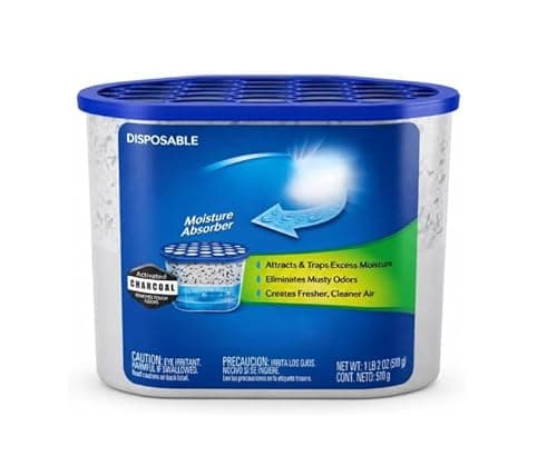 Moisture Absorber for Boats and RVs with Activated Charcoal, Fragrance Free Humidity Control Container, 18 oz for Closets, Cabins and Storage Areas