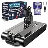 Ecovoltix V11 Battery Replacement Compatible with Dyson V11 Animal Absolute Motorhead Fluffy SV14 Vacuum Cleaner (Not for V11 V15)