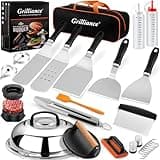 Grilliance 27pcs Griddle Accessories Kit for Blackstone, Professional Hibachi Flat Top Grill Tools, Enlarged Spatula Gift Set with Basting Cover,Burger Press Patty Maker for Outdoor BBQ Teppanyaki