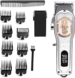 RASRGTRQ Men's Professional All-Metal Hair Clipper Three-Section Haircutting Machine Suitable for Barbershops