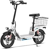UWHOLF Electric Scooter, 30 Mph, Up to 30 Miles Range, 14" Tires, Dual Suspension & Braking, Folding E Scooter for Adults with Seat, 330lbs Max Load, E Scooter with Basket for Grocery