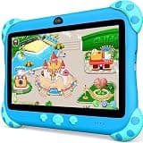 YINOCHE 7 inch Kids Tablet with Case, WiFi Tablets for Kids, Android Toddler Tablet, 32GB Storage, Dual Camera, Shockproof Case, Parental Controls Tablets Support Netflix YouTube (Green)