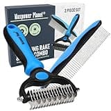 Maxpower Planet Pet Grooming Rake and Dematting Comb for Dogs - Dog Grooming Supplies, Undercoat Rake for Dogs, Cats - Extra-Wide Deshedding Dog Brush, Deshedder Comb for Long Hair - Reduce Shedding
