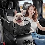 TKYZ Center Console Dog Car Seat,Pet Puppy Middle Console Dog Car Seat for Small Dogs (Full-Size Truck Black)