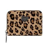 OLREDI Small Wallet for Women, Zip Around Accordion Wallet with 9 Card Slots, Compact Credit Card Holder, Mini Zipper Wallet, Leopard Print Travel Wallet