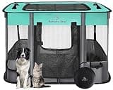 Dog Playpen,Pet Playpen,Foldable Dog Cat Playpens,Portable Exercise Kennel Tent Crate,Water-Resistant Breathable Shade Cover, Indoor Outdoor Travel Camping Use for Small Animals with Carrying Case(M)