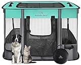 Dog Playpen,Pet Playpen,Foldable Dog Cat Playpens,Portable Exercise Kennel Tent Crate,Water-Resistant Breathable Shade Cover, Indoor Outdoor Travel Camping Use for Small Animals with Carrying Case(M)